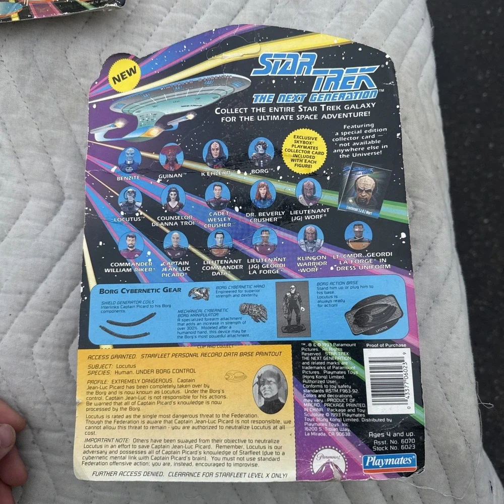 Locutus Captain Picard as Borg Playmates Star Trek Next Generation Sealed 1993